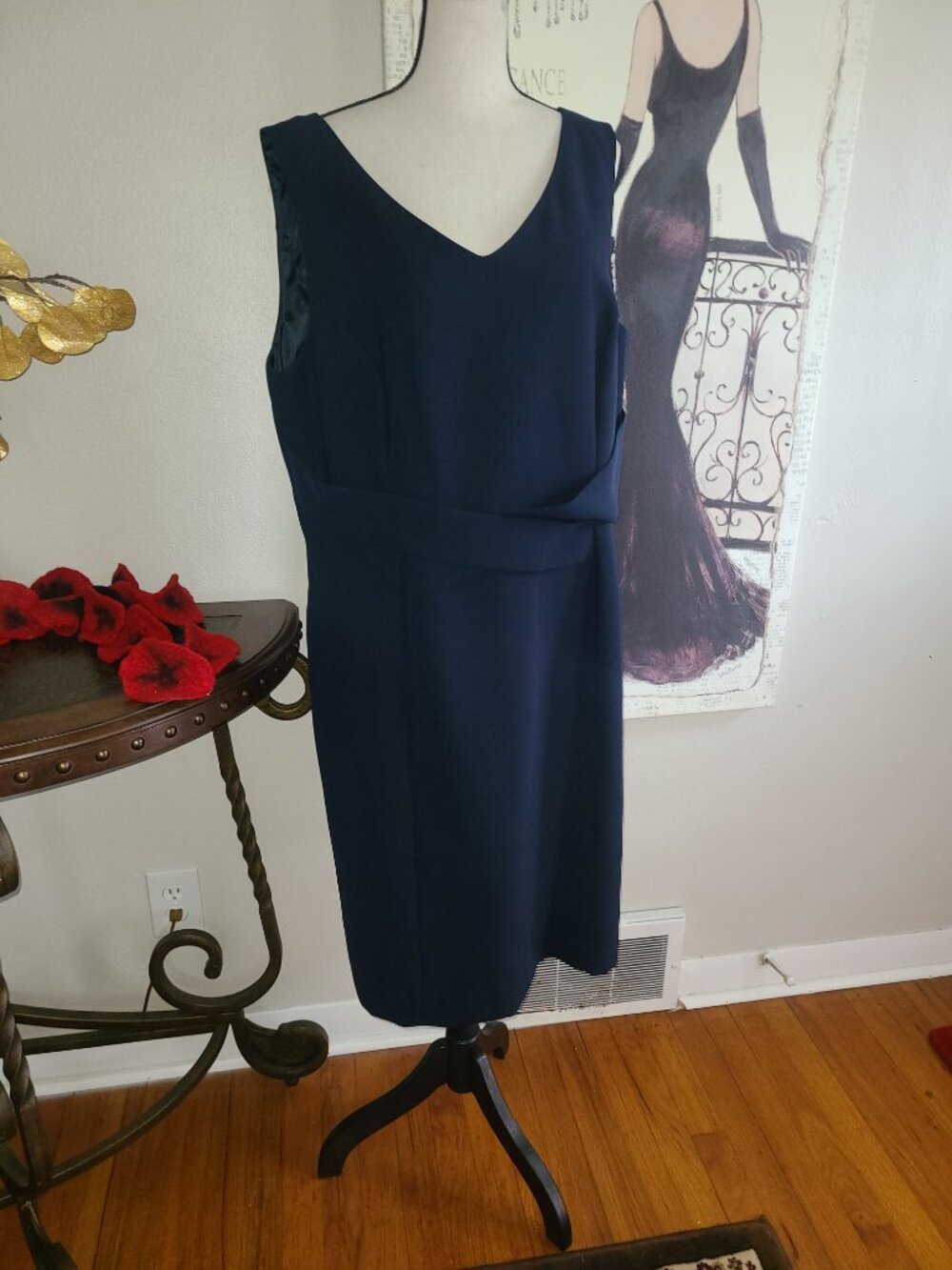NEW Preston & York Dress Size 16 TNavy Blue Lined Sleeveless NWT